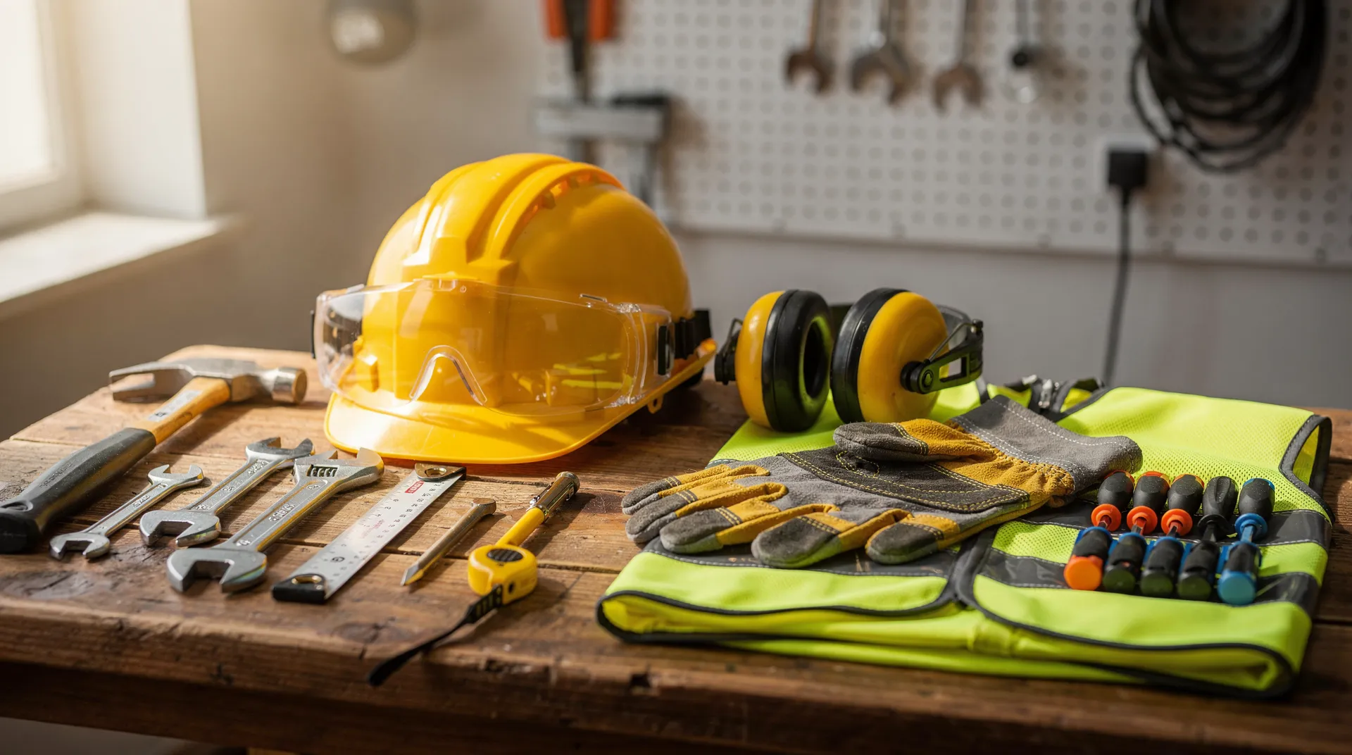 Personal protective equipment combining head, eye, hand, and body protection is essential to shield workers