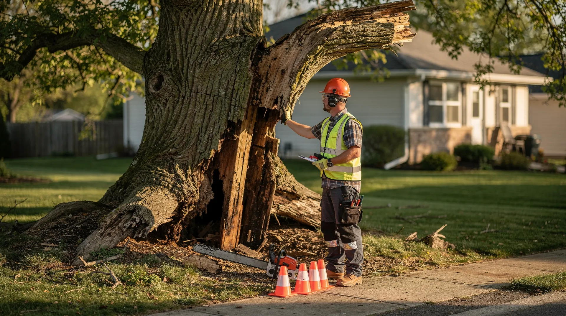 Panorama Tree Care specializes in hazardous tree removal, applying advanced crane technology and zero-impact removal